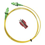 Jarretière simplex SC/APC-SC/APC G.657A2 2 connecteurs sécurisés-4, 5m
