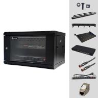 UPTEC - Solution coffret 19" 6U équipé 24P Cat6a full Gigabit