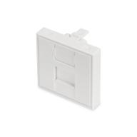 Plastron RJ45 droit 1 port avec volet antipoussière