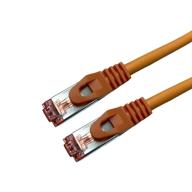 Cat 6a SSTP LSOH ORANGE Snagless avec fiche de test – 2m