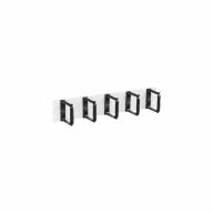 Guide câbles horizontal avec 5 anneaux 65mm 1U - plastique