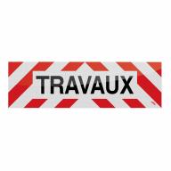 Bandeau balisage VL "travaux" adhésif Cl.A 50x15cm T2S