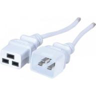 Rallonge secteur PC C19/C20 blanc - 2m - Accessoire réseau professionnel