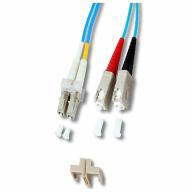 Cordon fibre optique duplex multimode 50/125 OM4 SC/PC-LC/PC longueur 1 m