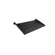 Étagère 19" 1U noire - Profondeur 350mm - Charge 20Kg - Infrastructure 19 pouces professionnelle