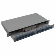 Tiroir 19" coulissant 1U 24FO LC/UPC G.657A2 Couleurs - Assemblé
