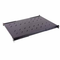 Étagère 19" 1U noire - Profondeur 550mm - Charge 60Kg - Infrastructure 19 pouces professionnelle