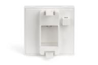 Plastron RJ45 droit 1 port avec volet antipoussière