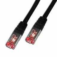 Cordon RJ45 CAT6 SSTP AWG26 LSZH noir Lg 0, 50m