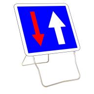 Panneau temp CK18 700 Cl.1 "Priorité sens circulation" + PL