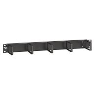 LEVITON - MMCACCCM001 - Panneau guide cordon 5 anneaux métal 1U noir - Infrastructure 19 pouces professionnelle