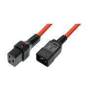 IEC LOCK - Rallonge secteur C19/C20 - 1m orange