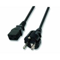 Cordon secteur 2P+T/C19 droit noir - 1, 8m