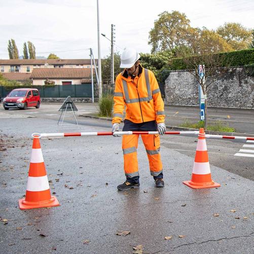 Barre de signalisation pour cône - Sécurité sur chantier - Balisage