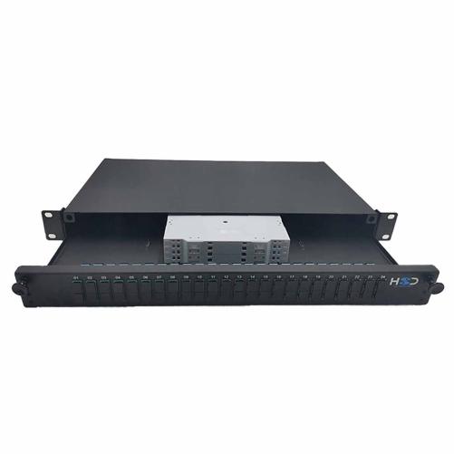 Tiroir optique 1U multimode 24 S - Tiroir optique 19" coulissant