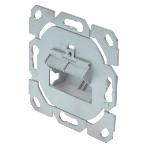 Plastron RJ45 80x80mm sortie 45° - Prise RJ45