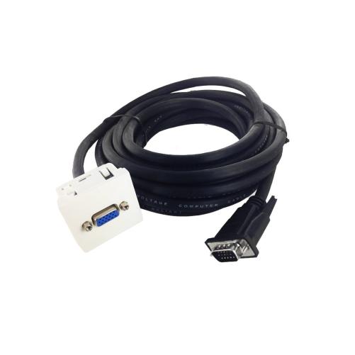 Plastron 45x45 HD15 F vers câble - Prise RJ45