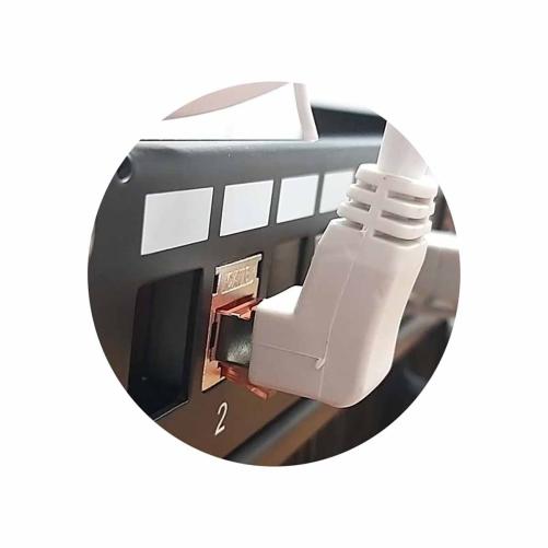 Cordon RJ45 CAT6A S/FTP coudé AW - Cordon RJ45 CAT6A