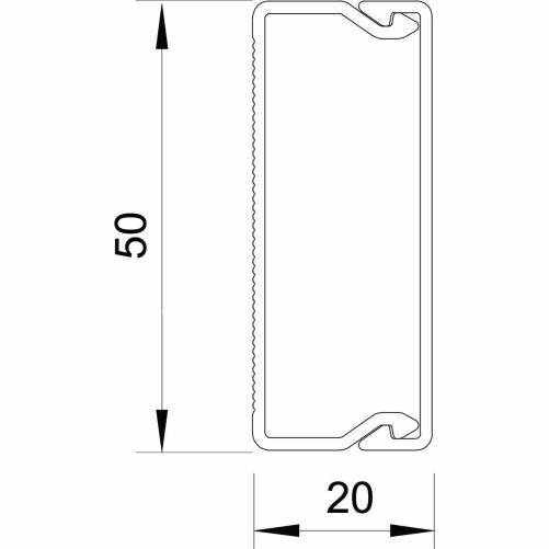 Goulotte passe cable 20x50mm - Moulure et goulotte