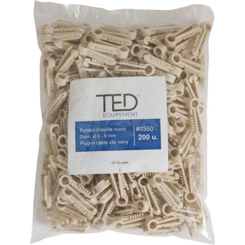 Pontet cheville rond ivoire TED  - Collier, pontet et embase
