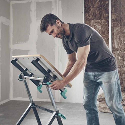 Etabli Wolfcraft pliable réglabl - Etabli et diable