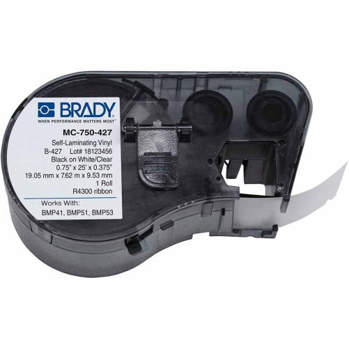 Ruban auto-protégé brady 7,62 m - Etiquette et recharge Brady
