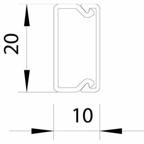 Moulure 2m 10x20 mm - Moulure et goulotte