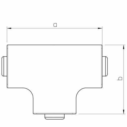 Té dérivation moulure 20x20mm - Moulure et goulotte
