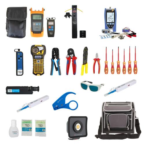 Kit complet d'outils pour techni - Outil raccordement fibre optique