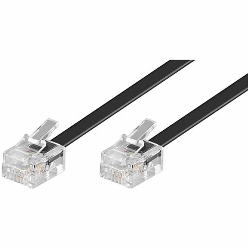 Cordon RJ11 noir Lg 3m - Connectique cuivre