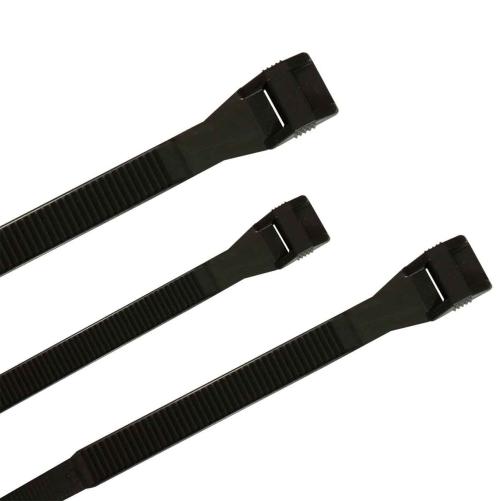 Collier noir PA12 130x9mm - Collier, pontet et embase