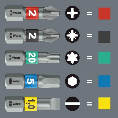 Jeu de 11 embouts wera - Embout de vissage