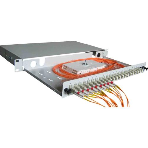 Tiroir 19" 1U 12 FO SC/APC – Pré - Tiroir optique 19" coulissant