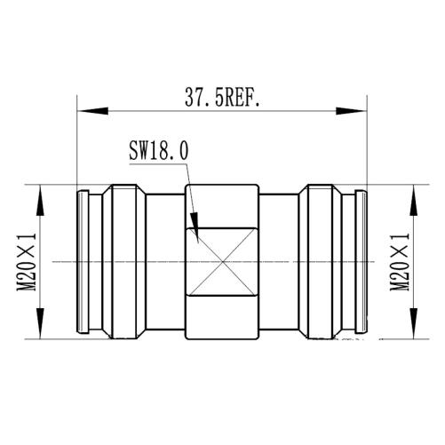 Transition 4.3/10" femelle - 4.3 - Connecteur coaxial