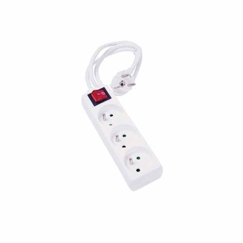 Multiprise 2P+T.3 prises avec in - Multiprise et cordon secteur