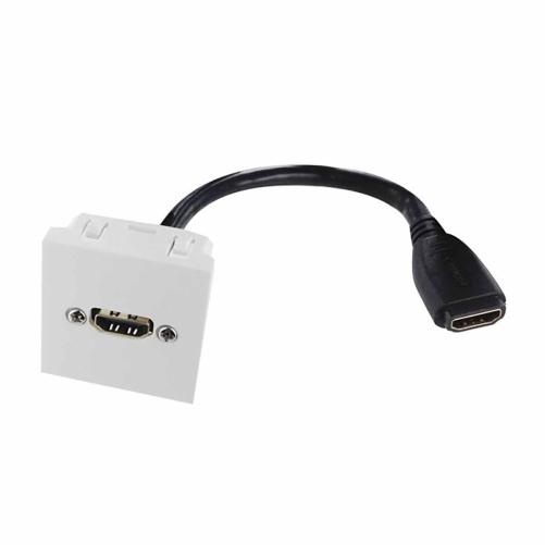 Plastron 45x45 HDMI 2.0 F/F Coud - Prise RJ45
