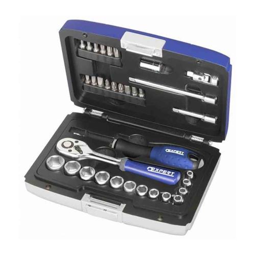 Coffret de clés à cliquet 34 piè - Cliquet et douille