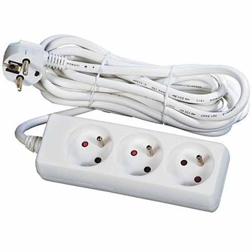 Multiprise 2P+T.3 prises blanc L - Multiprise et cordon secteur