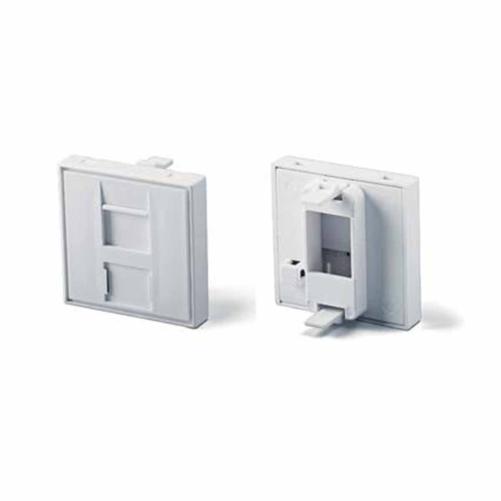 Plastron RJ45 droit 45x45 1 port - Prise RJ45