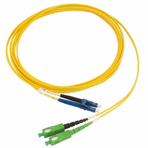 Cordon optique LC/UPC–SC/APC jau - Cordon optique