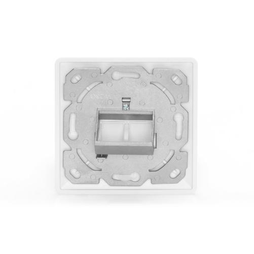 Plastron RJ45 80x80mm sortie 45° - Prise RJ45