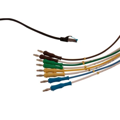 Cordon RJ45/8 fiches bananes TED - Pointe de touche et Cordon