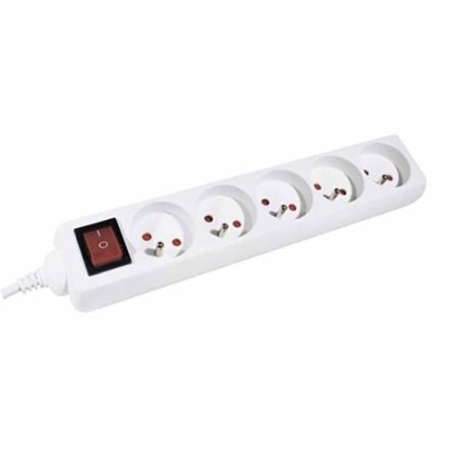 Multiprise 2P+T.5 prises avec in - Multiprise et cordon secteur