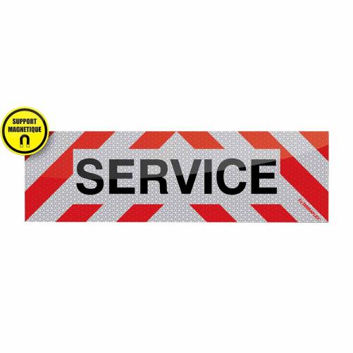 Bandeau SERVICE aimanté pour véh - Balisage et signalisation pour véhicule
