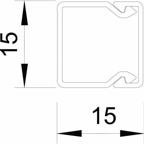 Moulure de distribution 2m 15x15 - Moulure et goulotte