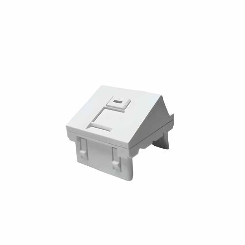 Plastron RJ45 incliné (45°) 45x4 - Prise RJ45