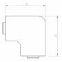 Angle plat moulure 25x25mm - Moulure et goulotte