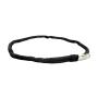 Sangle compact noire cousue 0,5m - Mousqueton et connecteur