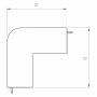 Angle extérieur 25x25mm - Moulure et goulotte