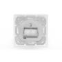 Plastron RJ45 80x80mm sortie 45° - Prise RJ45